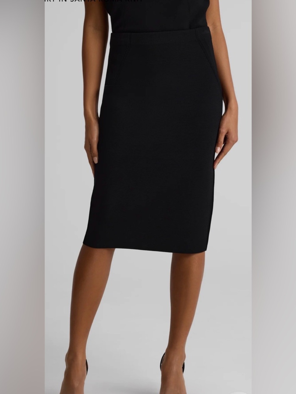St. John Classic Elegant Black Women's Knit Skirt-